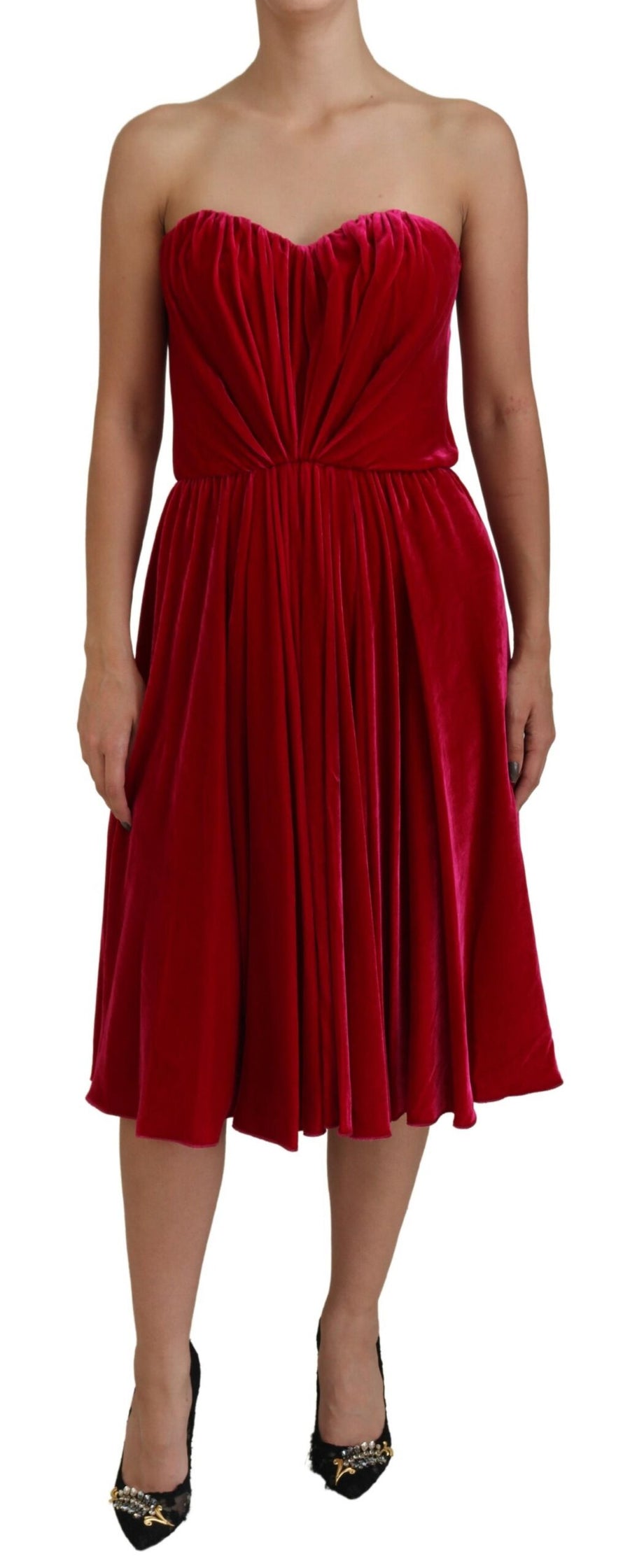 Dolce & Gabbana 82% Viscose 18% Silk dress in red