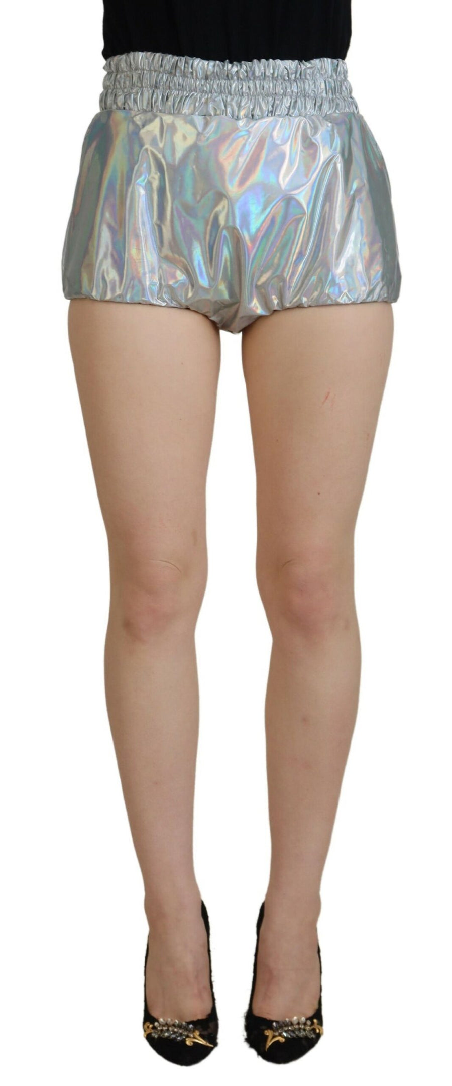 Dolce & Gabbana 100% Thermoplastic Polyurethane hot pants in silver