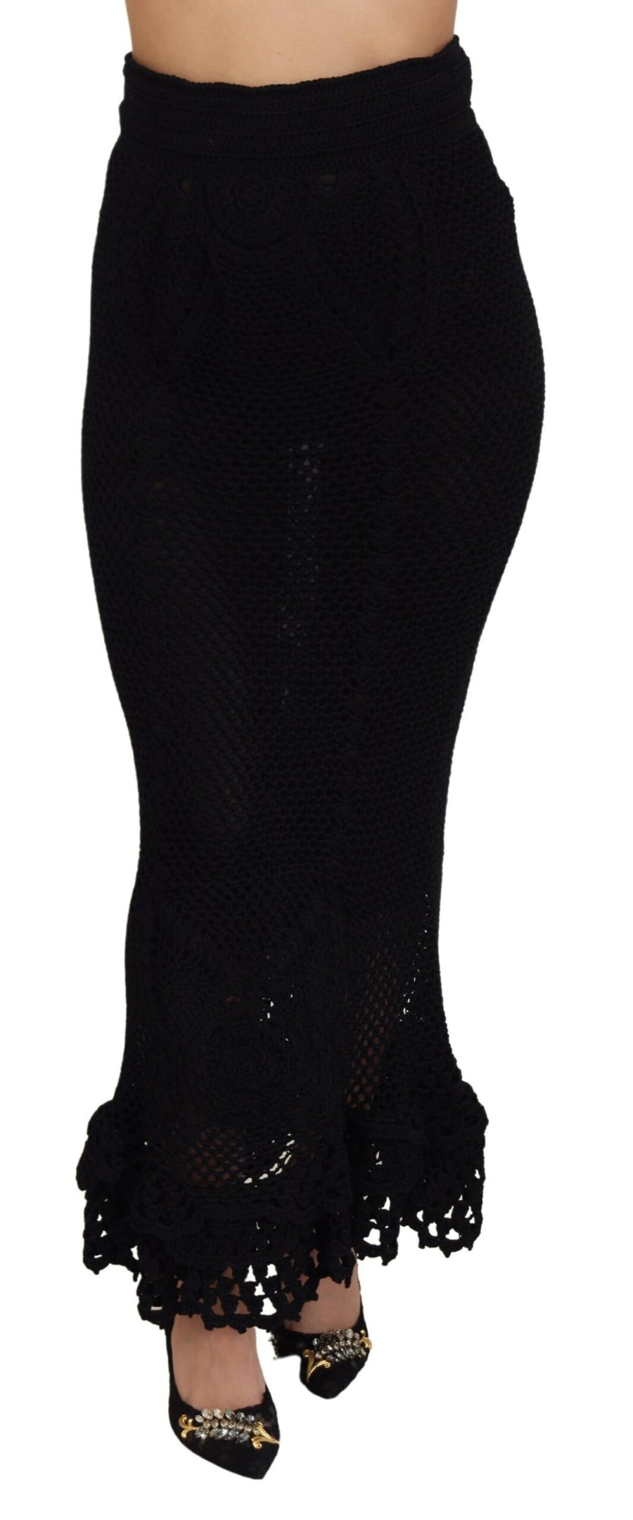 Dolce & Gabbana 100% Cotton; Lining: 93% Silk skirt in black
