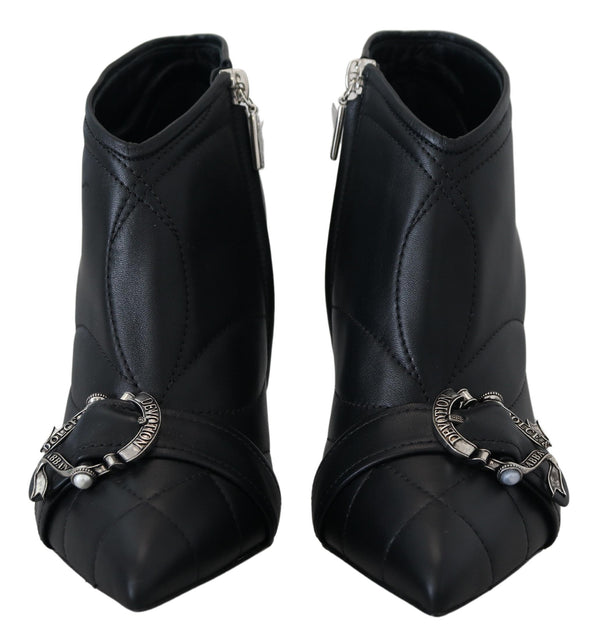 Dolce & Gabbana 100% Leather ankle boot in black