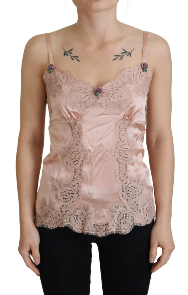 Dolce & Gabbana 16% Cotton tank top in pink