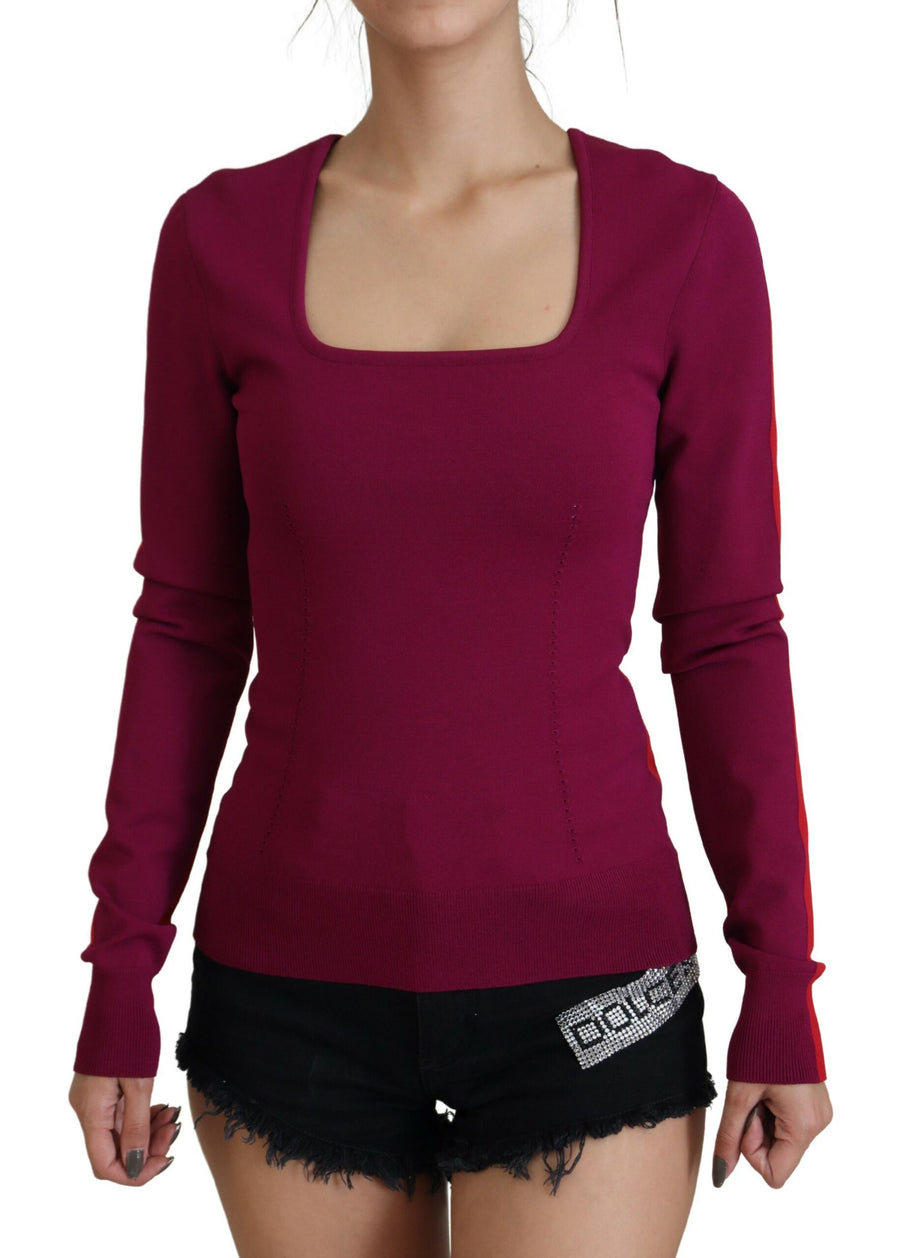 Dolce & Gabbana 73% Viscose sweater in burgundy