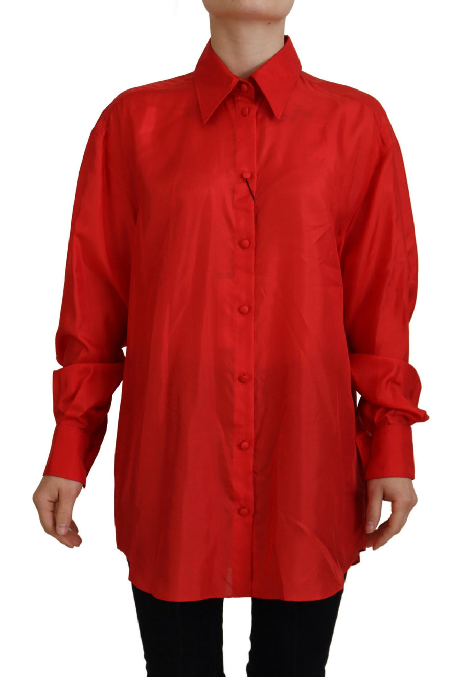 Dolce & Gabbana 100% Silk blouse in red