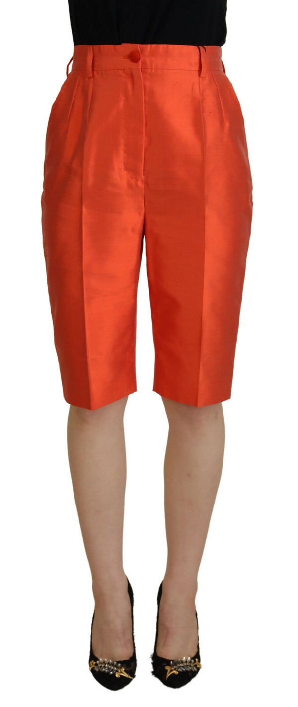 Dolce & Gabbana 100% Silk bermuda shorts in orange