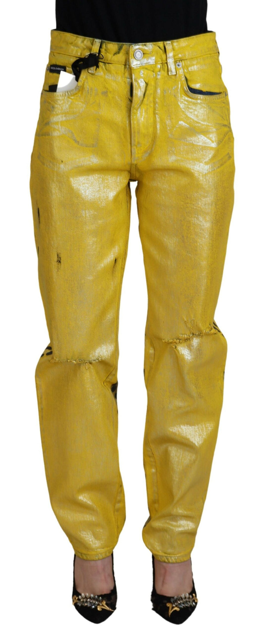 Dolce & Gabbana 98% Cotton 2% Elastane jeans in yellow
