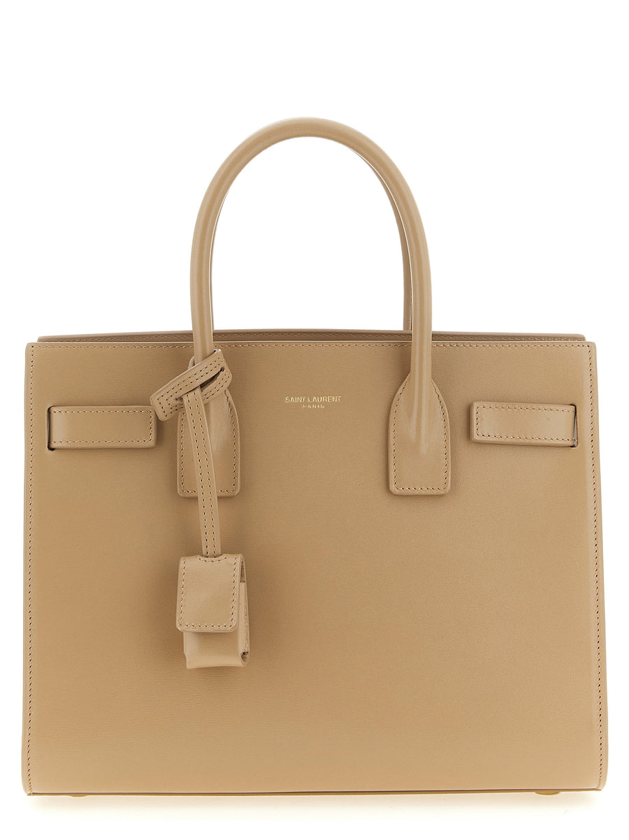 Saint Laurent Sac de Jour Handbag — Beige