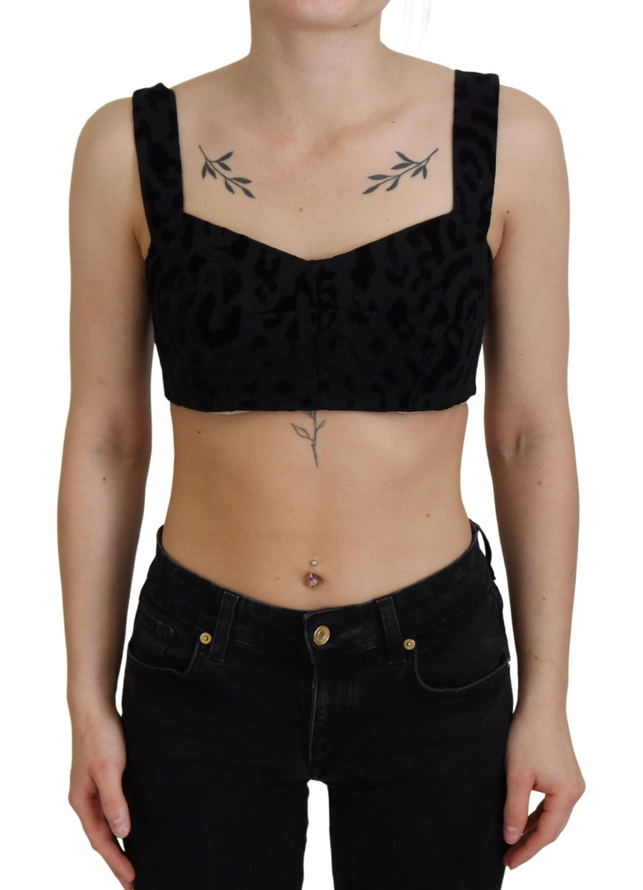 Dolce & Gabbana 59% Cotton bustier top in black