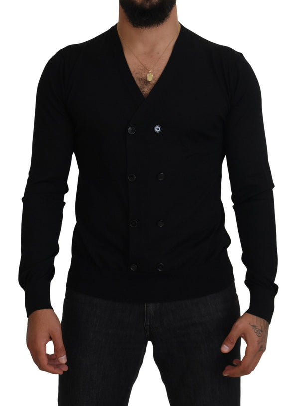 Dolce & Gabbana 100% cashmere cardigan in black