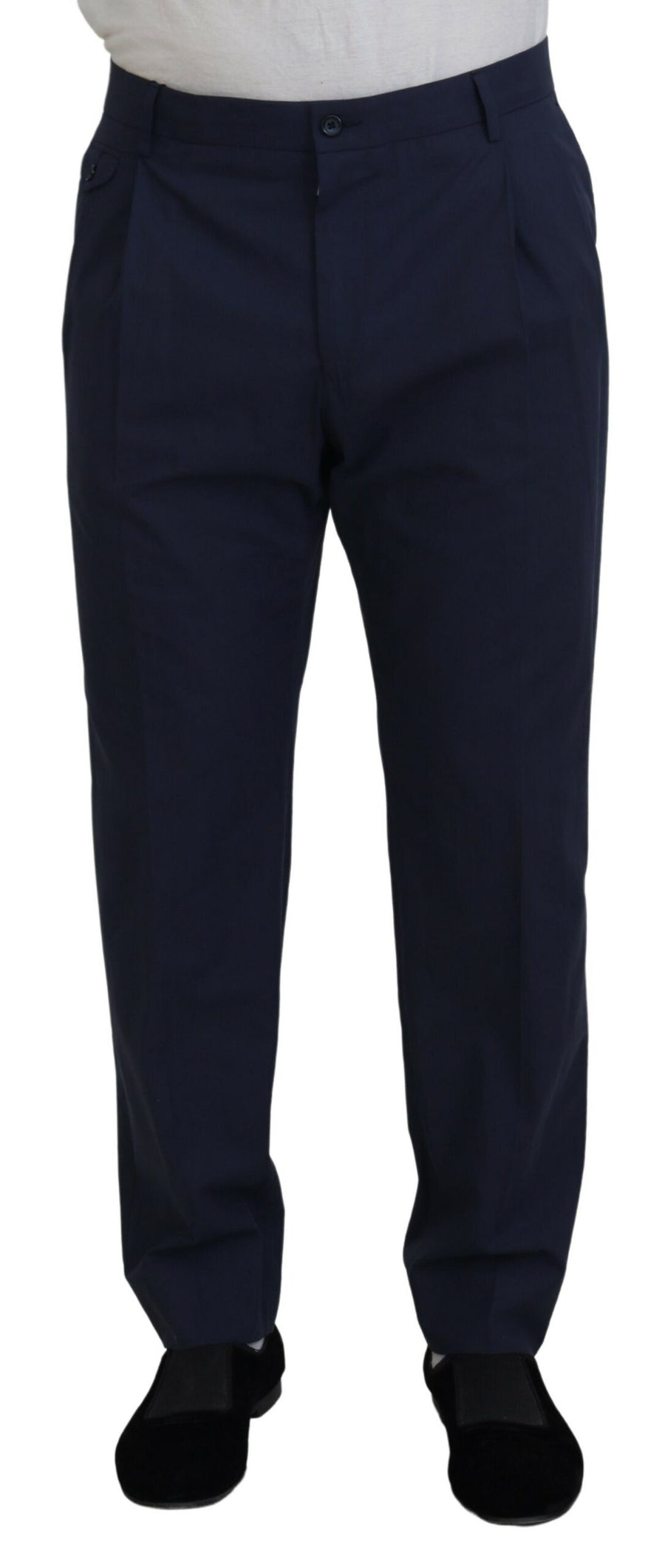 Dolce & Gabbana 100% Cotton trousers in navy