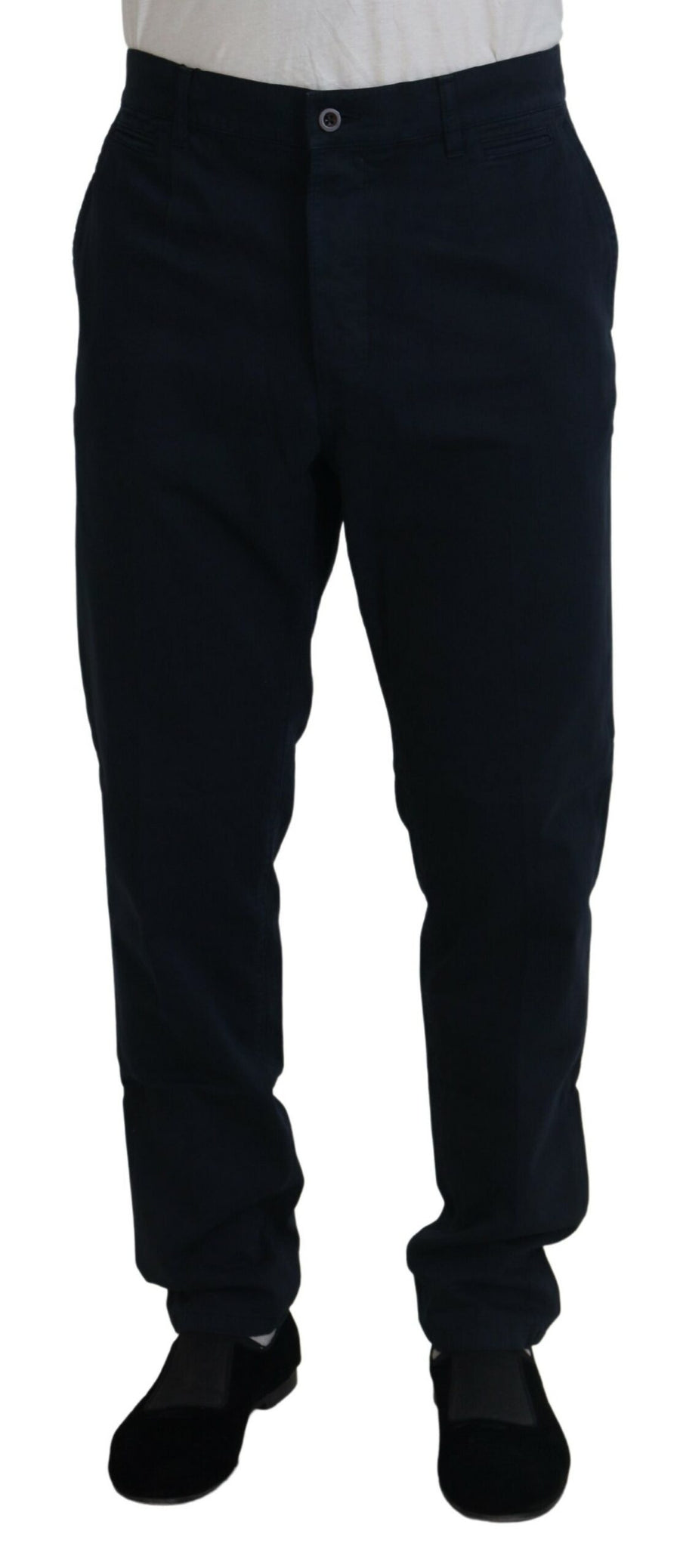 Dolce & Gabbana 100% Cotton trousers in navy