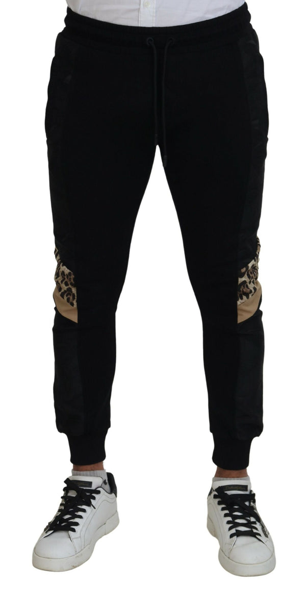 Dolce & Gabbana 44% Polyester joggers in black