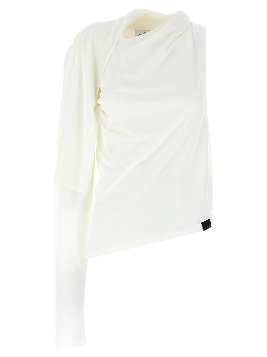 Courreges Asymetrique T-shirt — Off-white