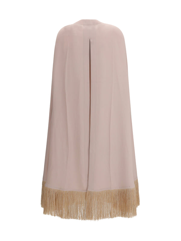 Crepe Cape Deco Sand Viscose Coat