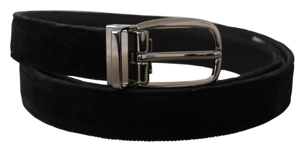 Dolce & Gabbana Velvet belt in black