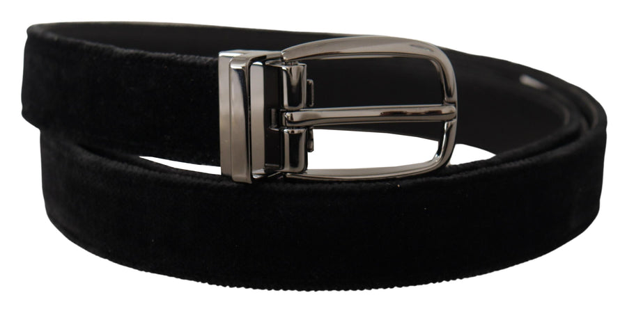 Dolce & Gabbana Velvet belt in black