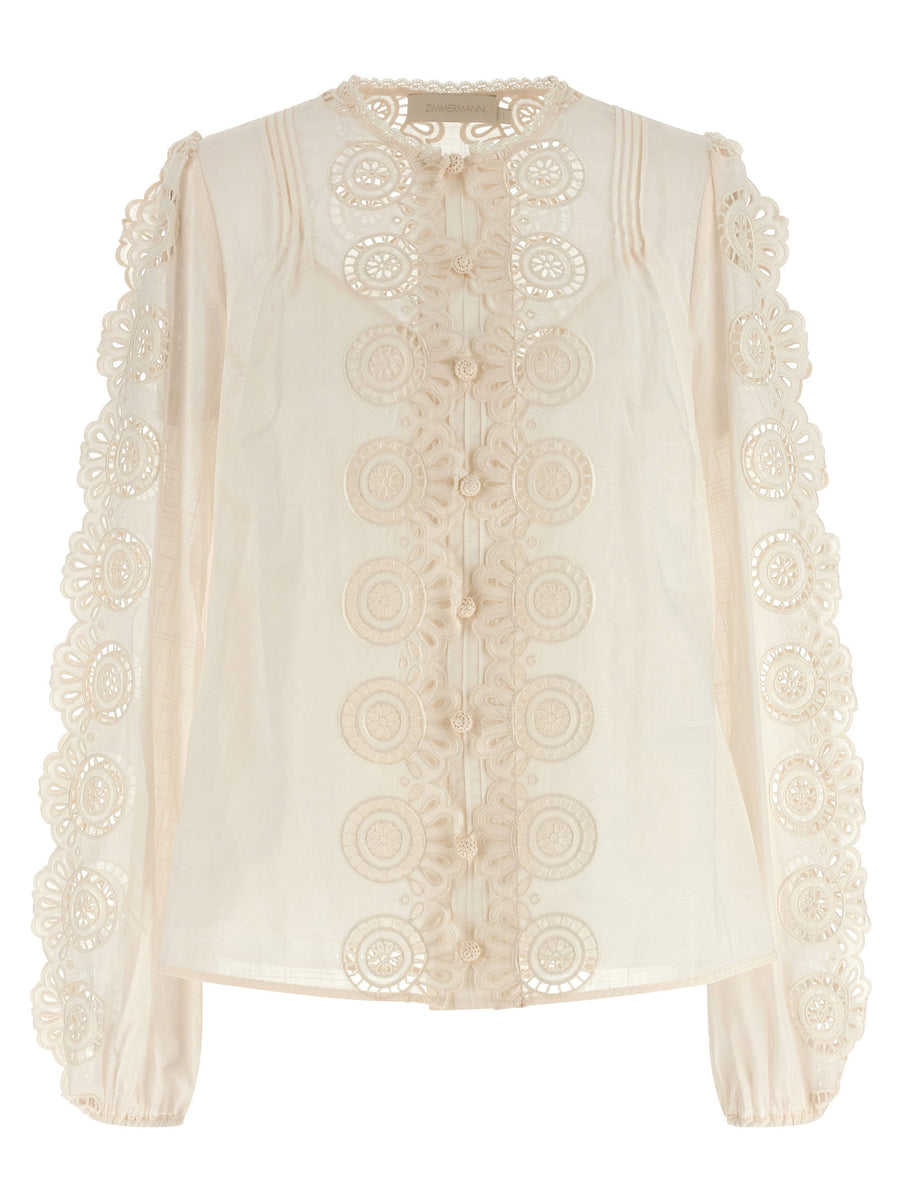 Zimmermann Lucky Blouse — Cream