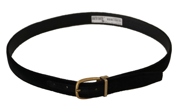 Dolce & Gabbana Velvet belt in black