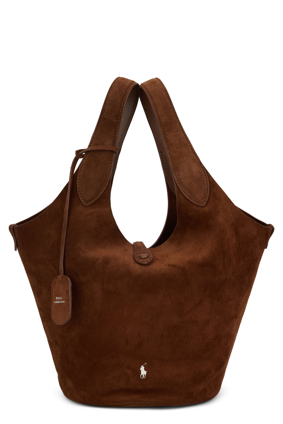 Tote Bag Suede Leather Brown Calfskin