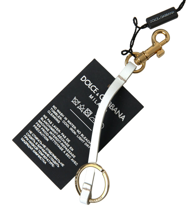 Black Silicone Dg Logo Gold Brass Keychain Accessory