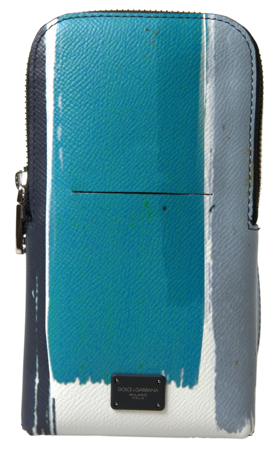 Blue Leather Purse Crossbody Sling Phone Bag Unisex And White