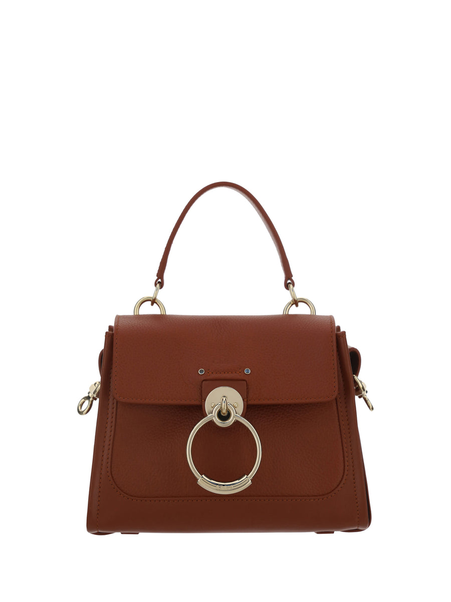 Chloé Calf Leather Bos Taurus 100% top handle bag in brown