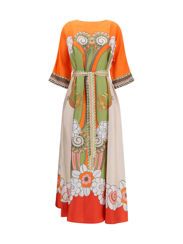 La Double J 100% Silk dress in orange