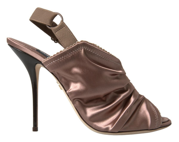 Dolce & Gabbana 76% Nylon heel in brown