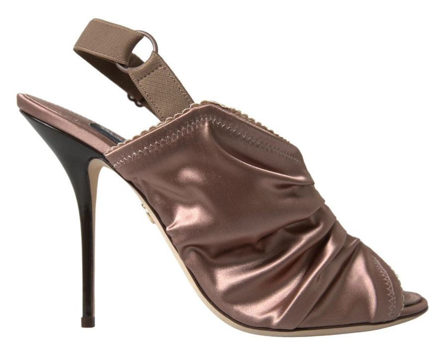 Dolce & Gabbana 76% Nylon heel in brown