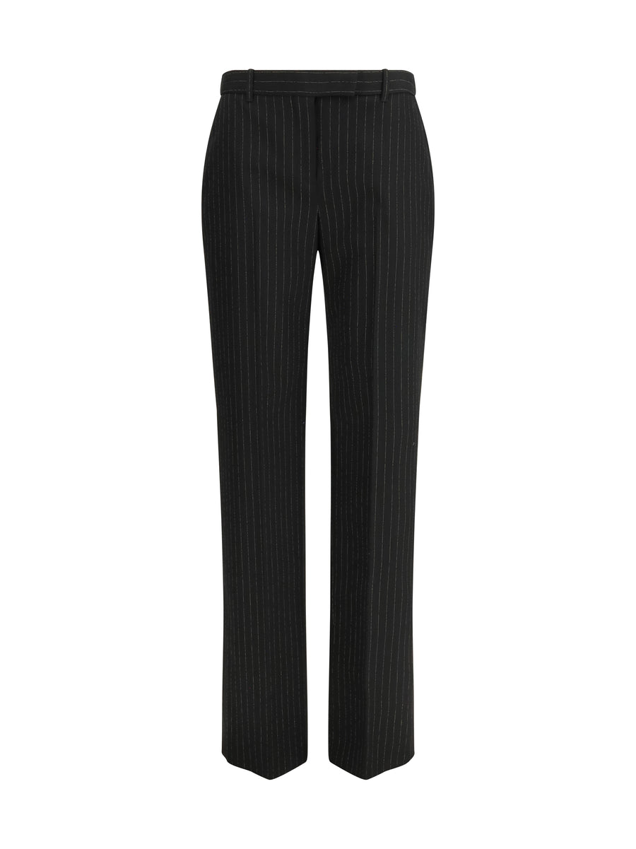 Alexander McQueen 100% Wool Ovis Aries trousers in black