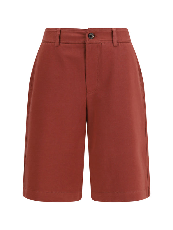 Cotton Bermuda Shorts Red Pear