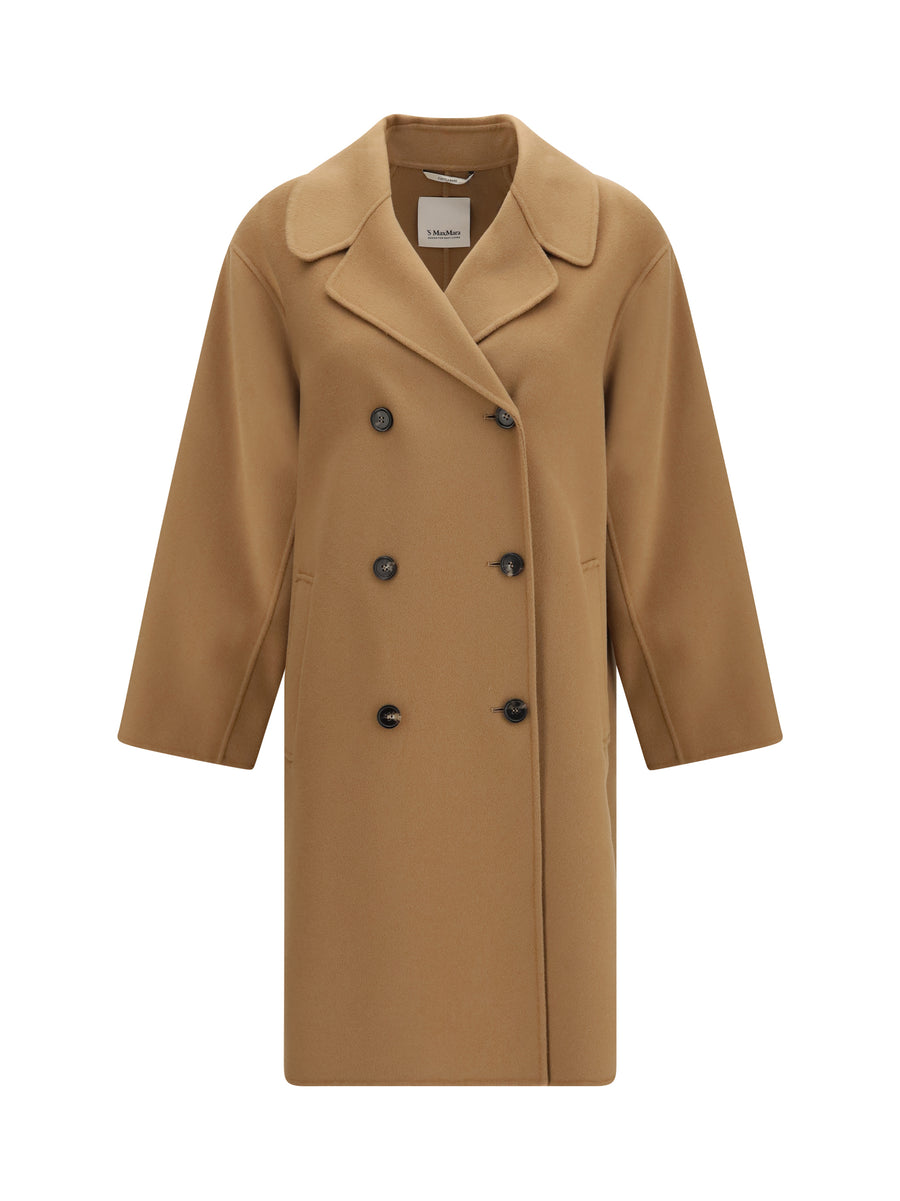 Magnolia Double-Breasted Virgin Wool Coat Perfect Camel Fleece Ovis Aries