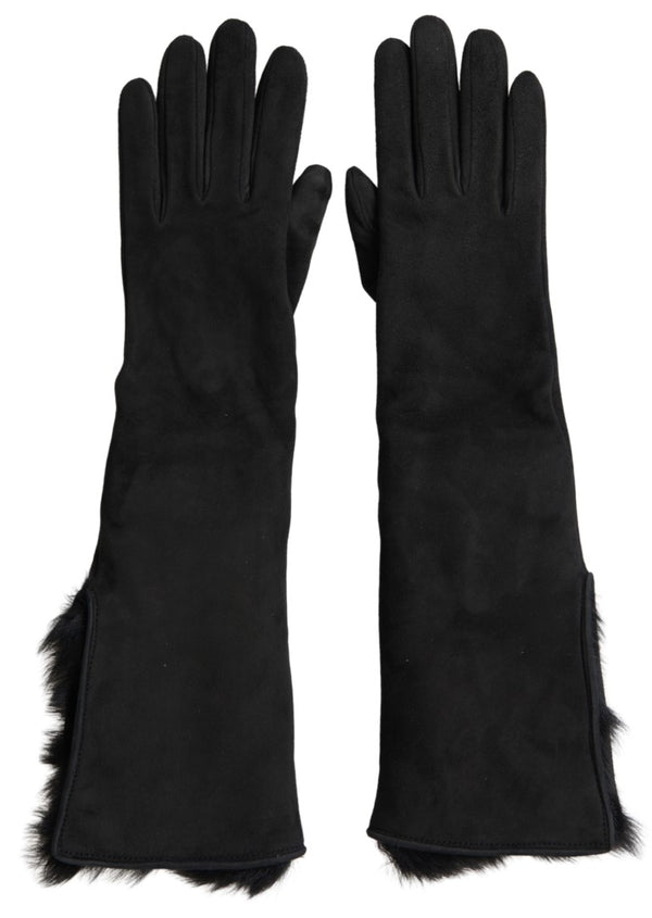 Dolce & Gabbana 60% Goatskin Leather gloves in black