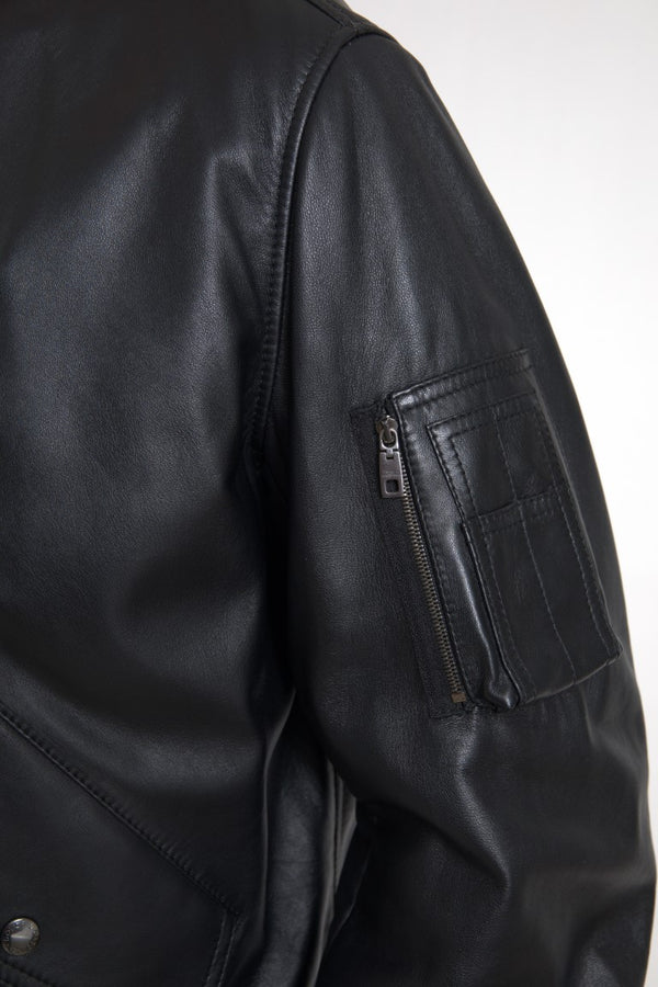 Dolce & Gabbana 100% Leather jacket in black