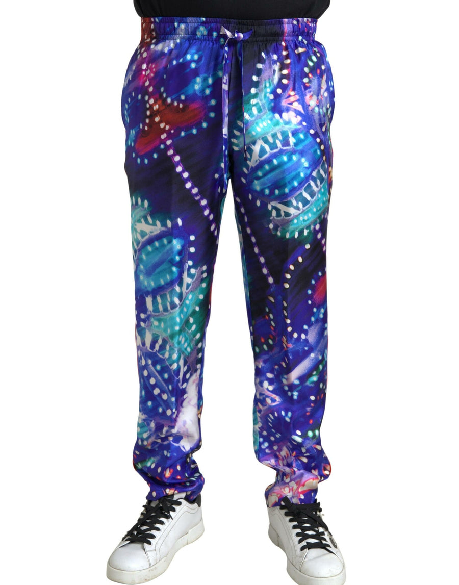 Dolce & Gabbana 100% Silk joggers in multicolor