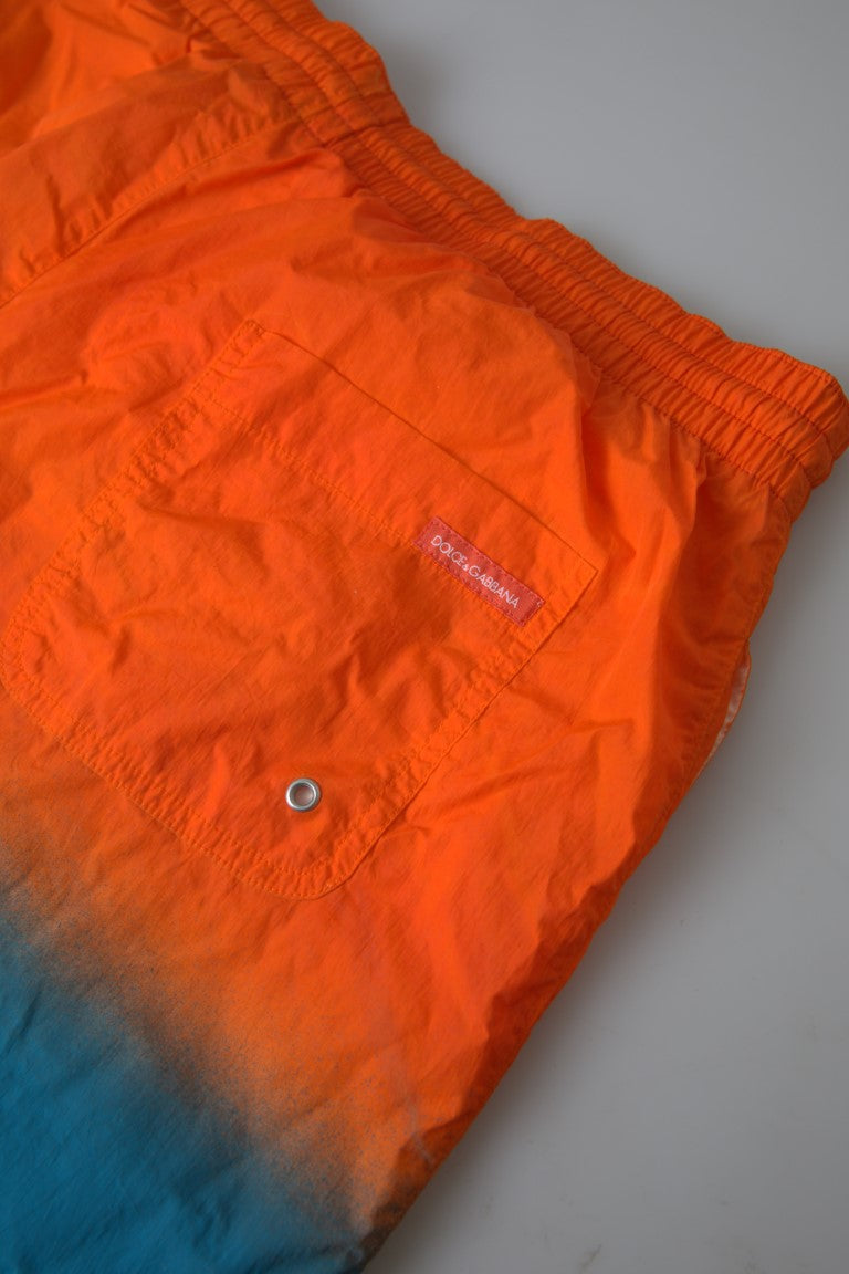 Dolce & Gabbana 100% Nylon; Lining: 85% Nylon 15% Elastane swim shorts in orange