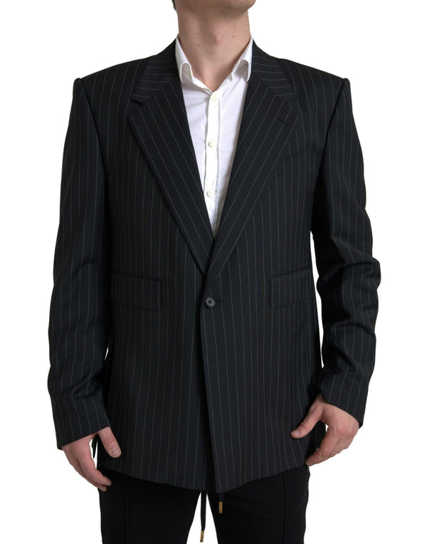 Dolce & Gabbana 54% Polyester blazer in black