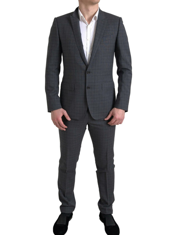 Dolce & Gabbana 99% Virgin Wool pant suit in gray