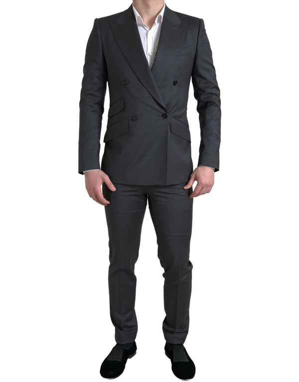 Dolce & Gabbana 98% Virgin Wool pant suit in gray