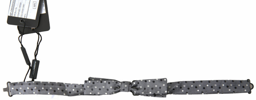 Dolce & Gabbana 100% Silk bow tie in gray