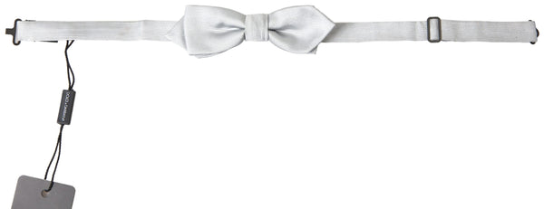 Dolce & Gabbana 100% Silk bow tie in gray