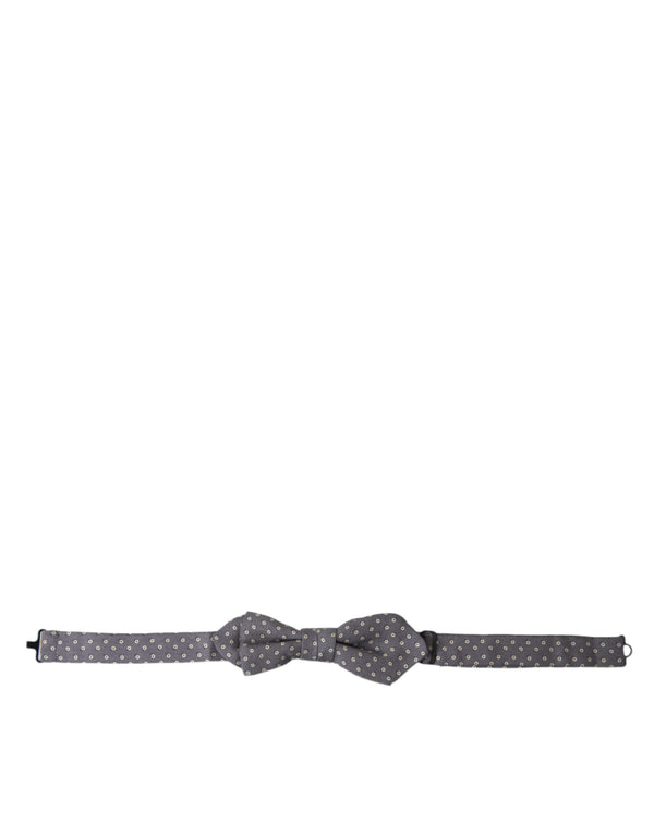Dolce & Gabbana 100% Silk bow tie in gray
