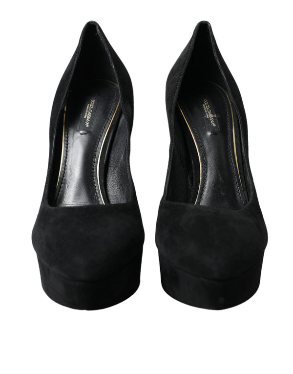 Dolce & Gabbana 100% Suede Leather pump in black