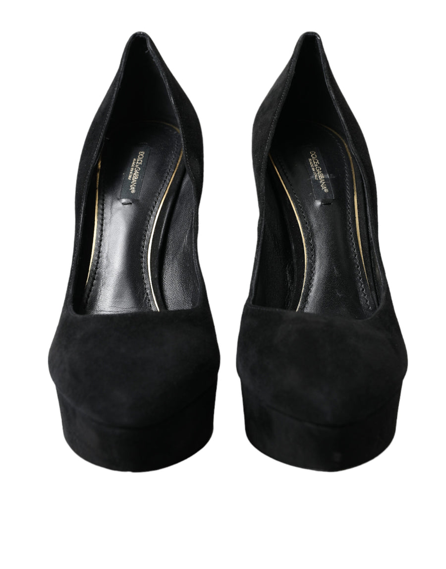 Dolce & Gabbana 100% Suede Leather pump in black
