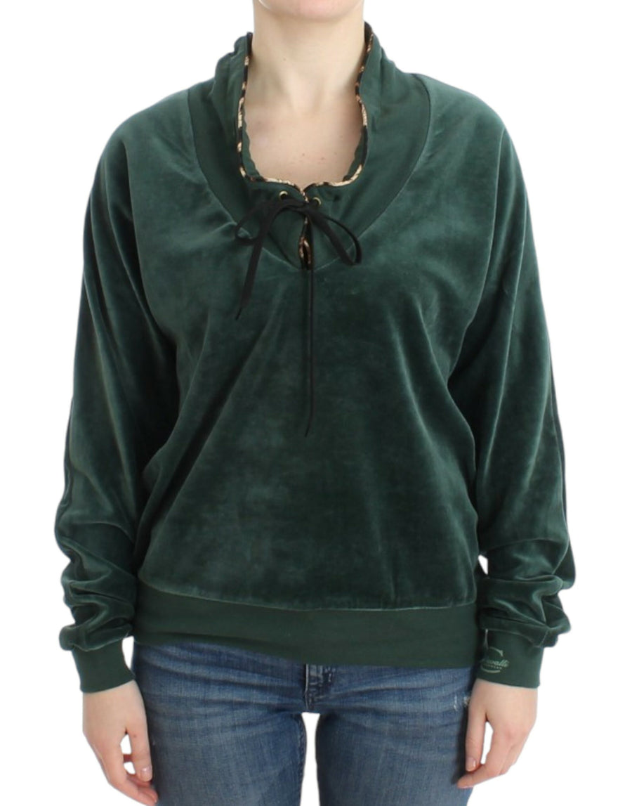Roberto Cavalli 80% Cotton sweatshirt in green