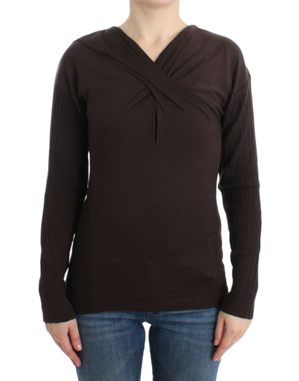Roberto Cavalli 100% Virgin Wool sweater in brown