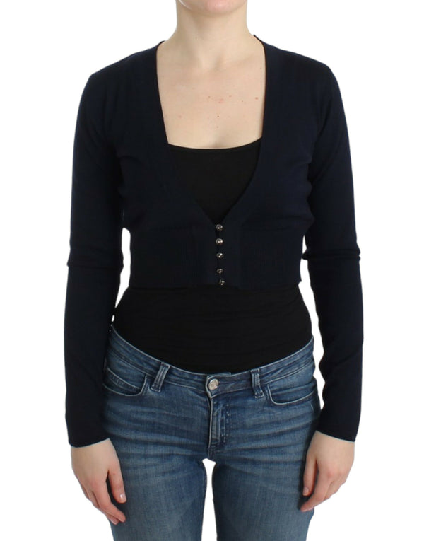Roberto Cavalli 100% Virgin Wool cardigan in black