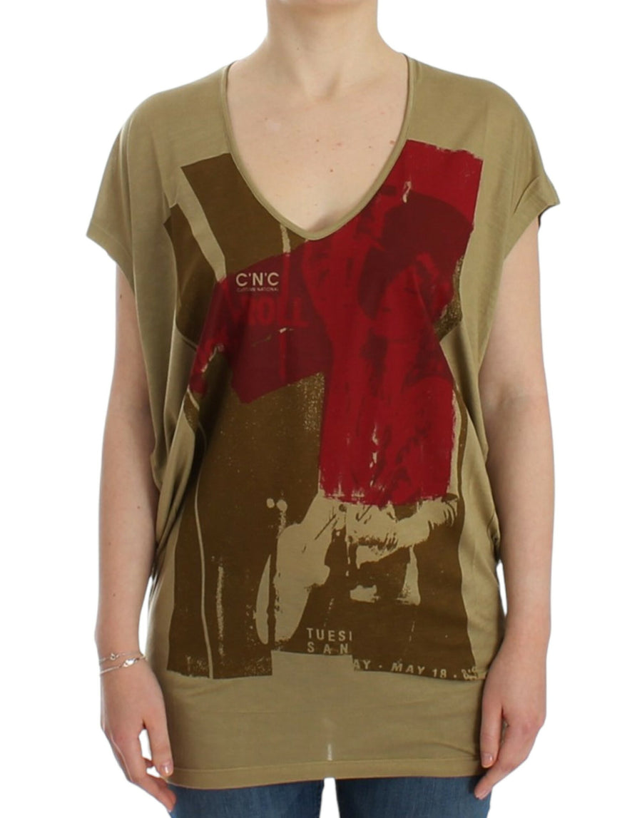 Costume National 100% Rayon t-shirt in green