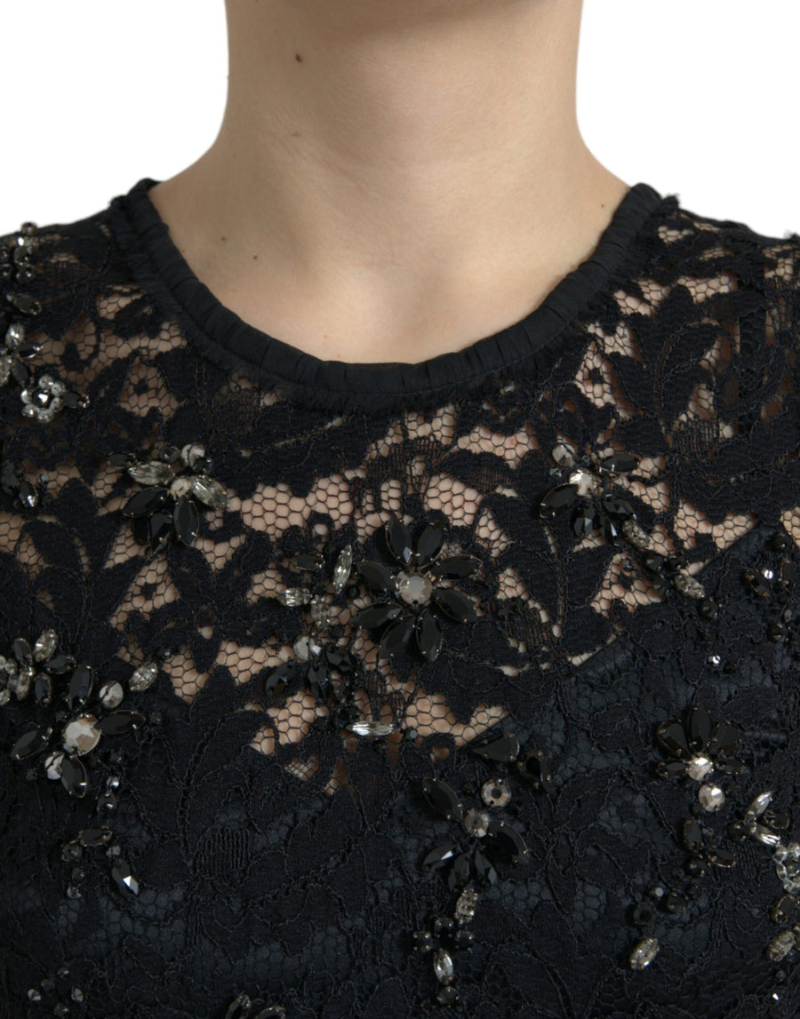 Dolce & Gabbana 45% Rayon sheath dress in black