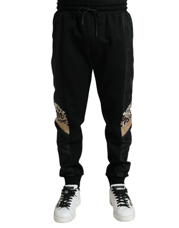 Dolce & Gabbana 44% Polyester joggers in black