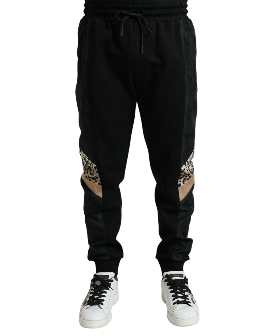 Dolce & Gabbana 44% Polyester joggers in black